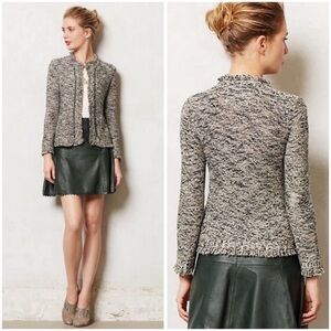 Anthropologie Angel of the North Eliot Fringe Cardigan Green‎ Womens Size S EUC!